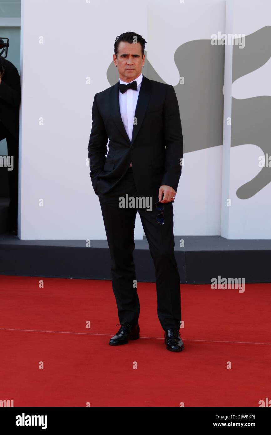 Italien, Lido di Venezia, 05. September 2022 2022 : Colin Farrell nimmt am 05. September 79. in Venedig, Italien, an den roten Teppichen der „Banshees of inisherin“ Teil. Foto © Ottavia Da Re/Sintesi/Alamy Live News Stockfoto