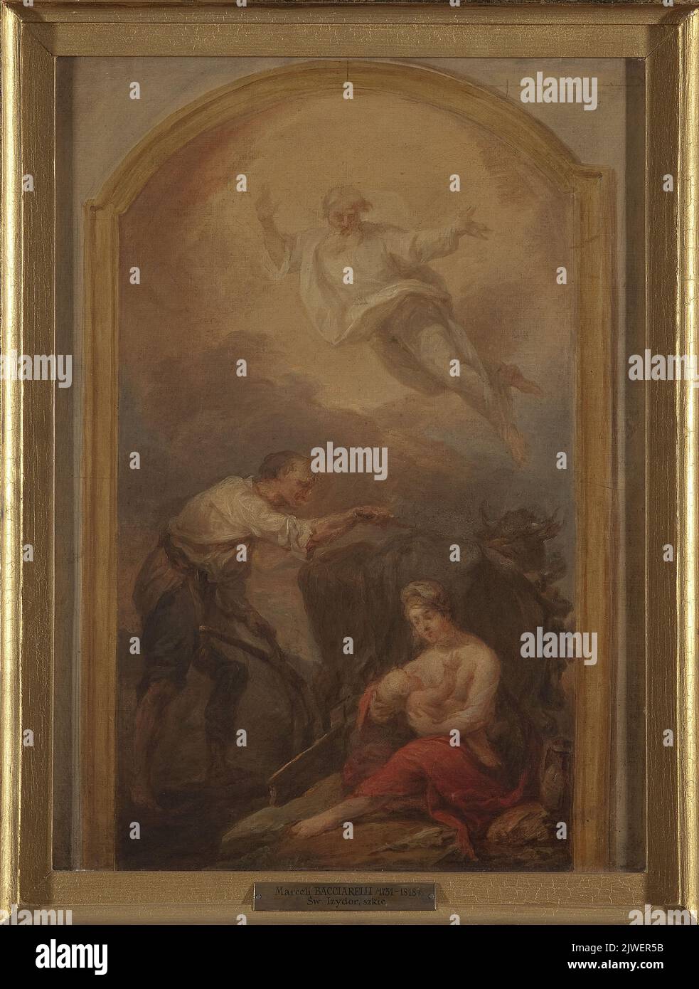 Saint Isidore Pflügen, Skizze. Bacciarelli, Marcello (1731-1818), Maler Stockfoto