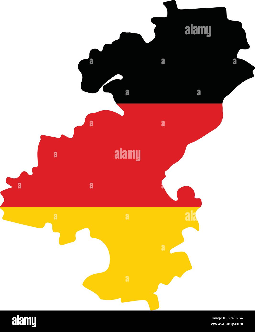 Flaggenkarte von ULM, DEUTSCHLAND Stock Vektor