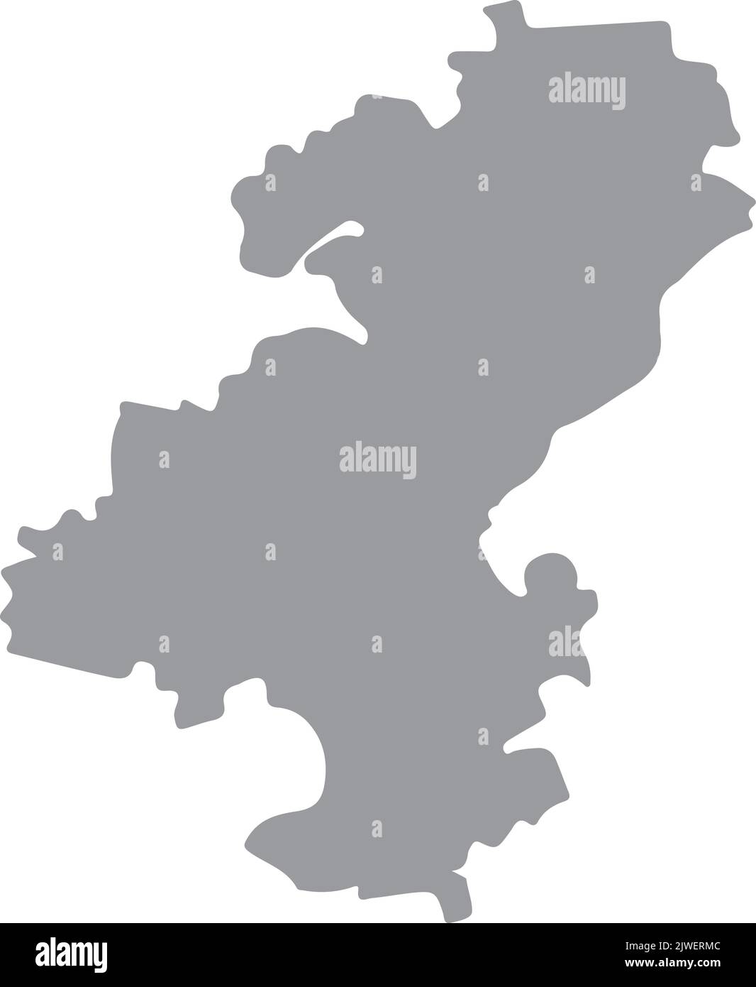 Graue Landkarte von ULM, DEUTSCHLAND Stock Vektor