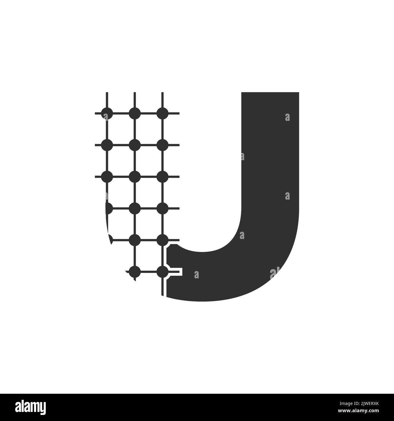 Letter U Architektur Logo Design. Real Estate Icon, Architekt und Bau Symbol Vektor-Vorlage Stock Vektor