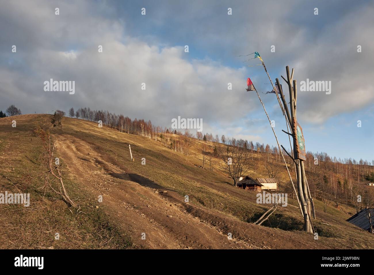 Der Makovytsia-Berg in der Ukraine Stockfoto