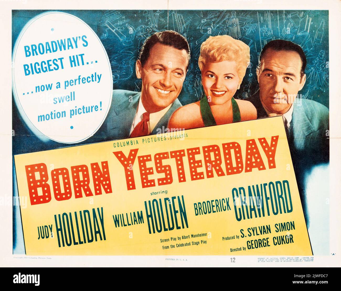 Born Yesterday (Columbia, 1950). Horizontal 2 Stockfoto