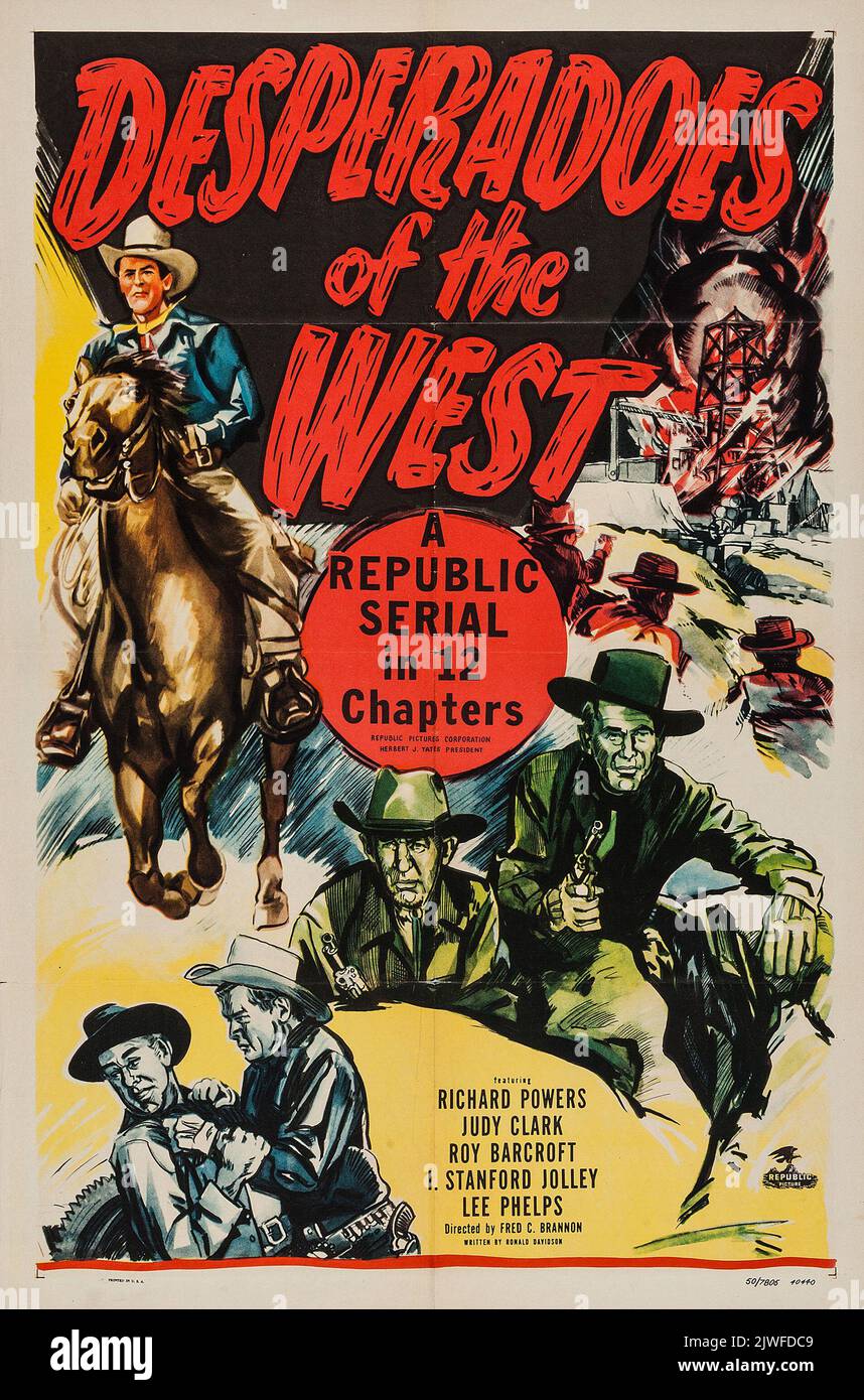 Verzweiflung des Westens (Republik, 1950). Seriell - Western - altes Filmplakat. Stockfoto