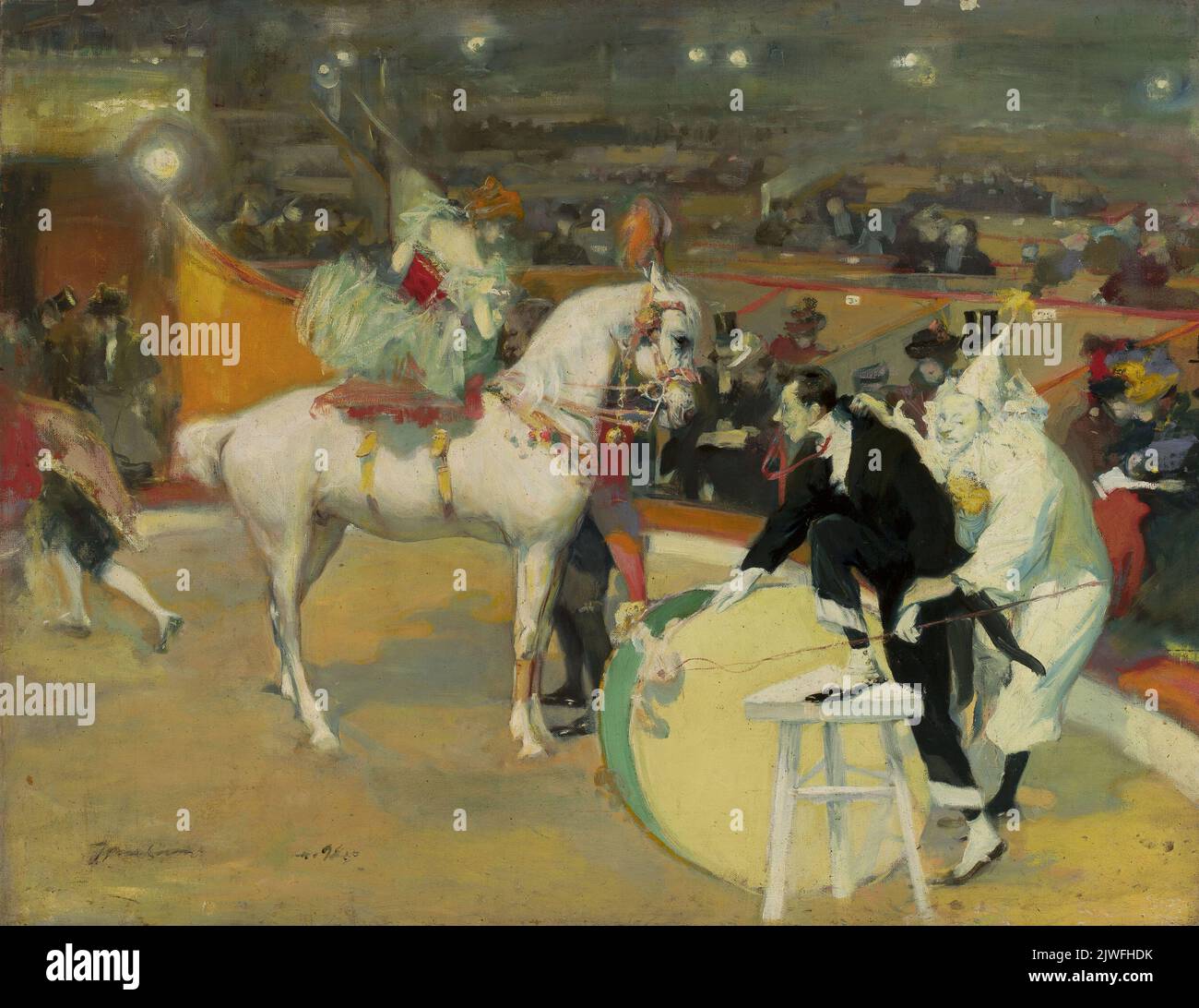 Reiten in einem Zirkus. Pieńkowski, Ignacy Wincenty (1877-1948), Maler Stockfoto Reiten in einem Zirkus. Pieńkowski, Ignacy Wincenty (1877-1948), Maler Stockfoto