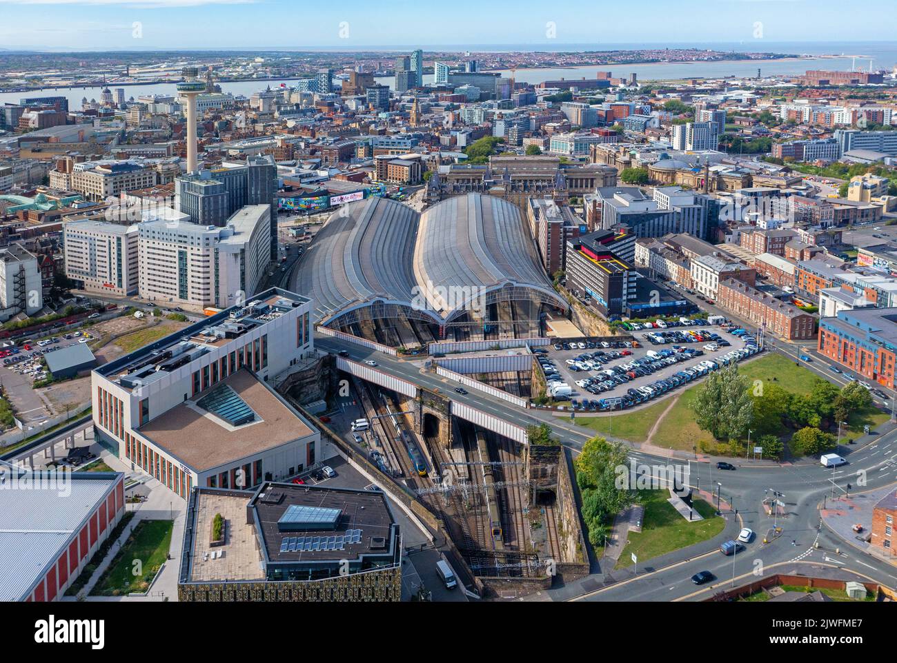 Liverpool Lime Street Station Luftbild .5.. September 2022. Stockfoto