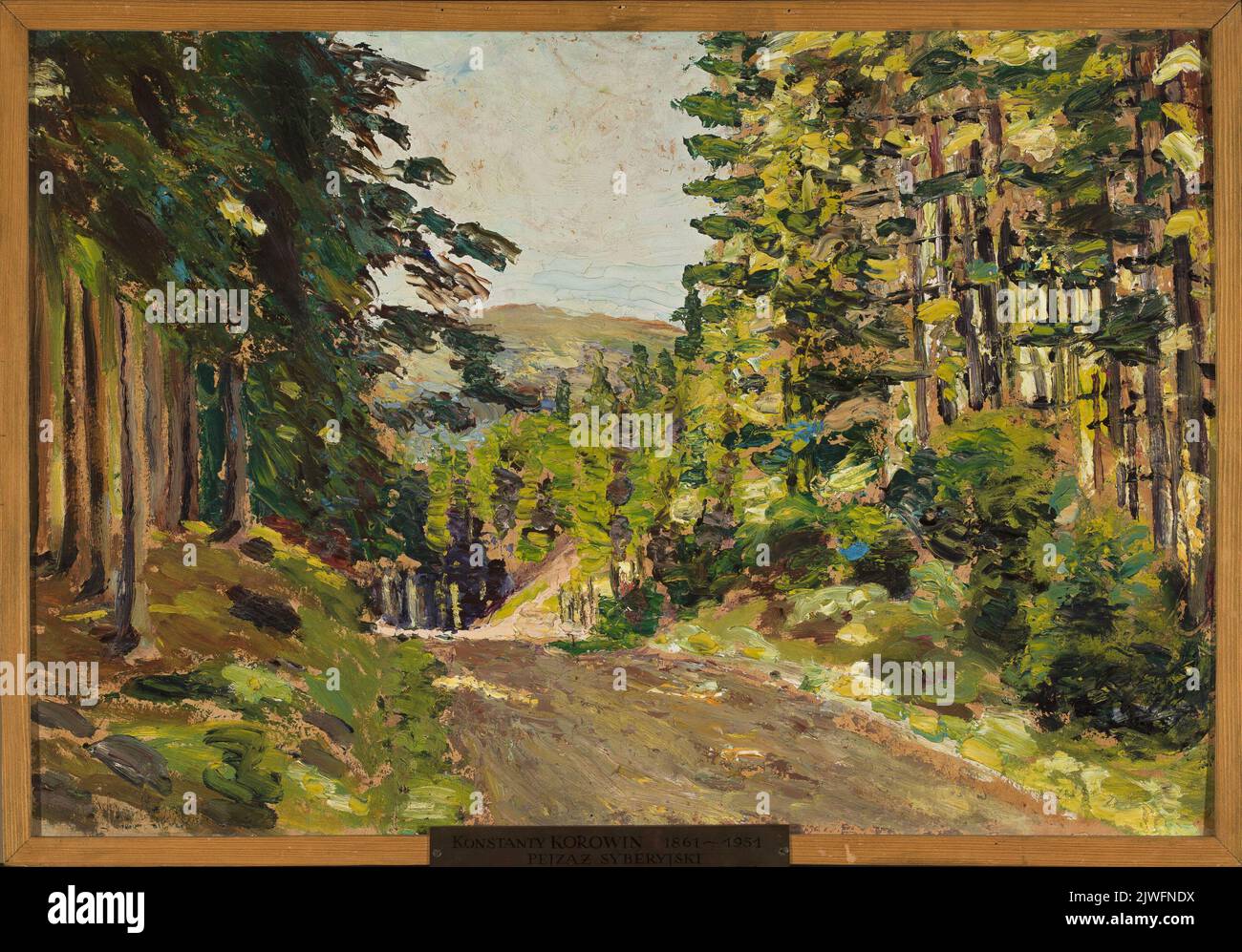 Sibirische Landschaft. Korovin, Konstantin Alekseevič (1861-1939), Maler Stockfoto