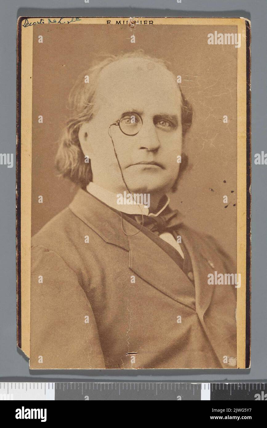 Porträt von Charles-Marie-René Leconte de Lisle (1818-1894), französischer Dichter, Philosoph, klassischer Philologe, Literaturkritiker (Büste). Mulnier, Ferdinand (1817-1891), Fotograf Stockfoto
