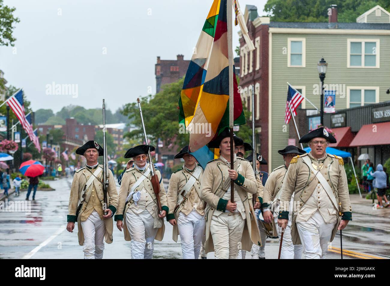 Parade zum Labor Day in Marlborough, Massachusetts Stockfoto