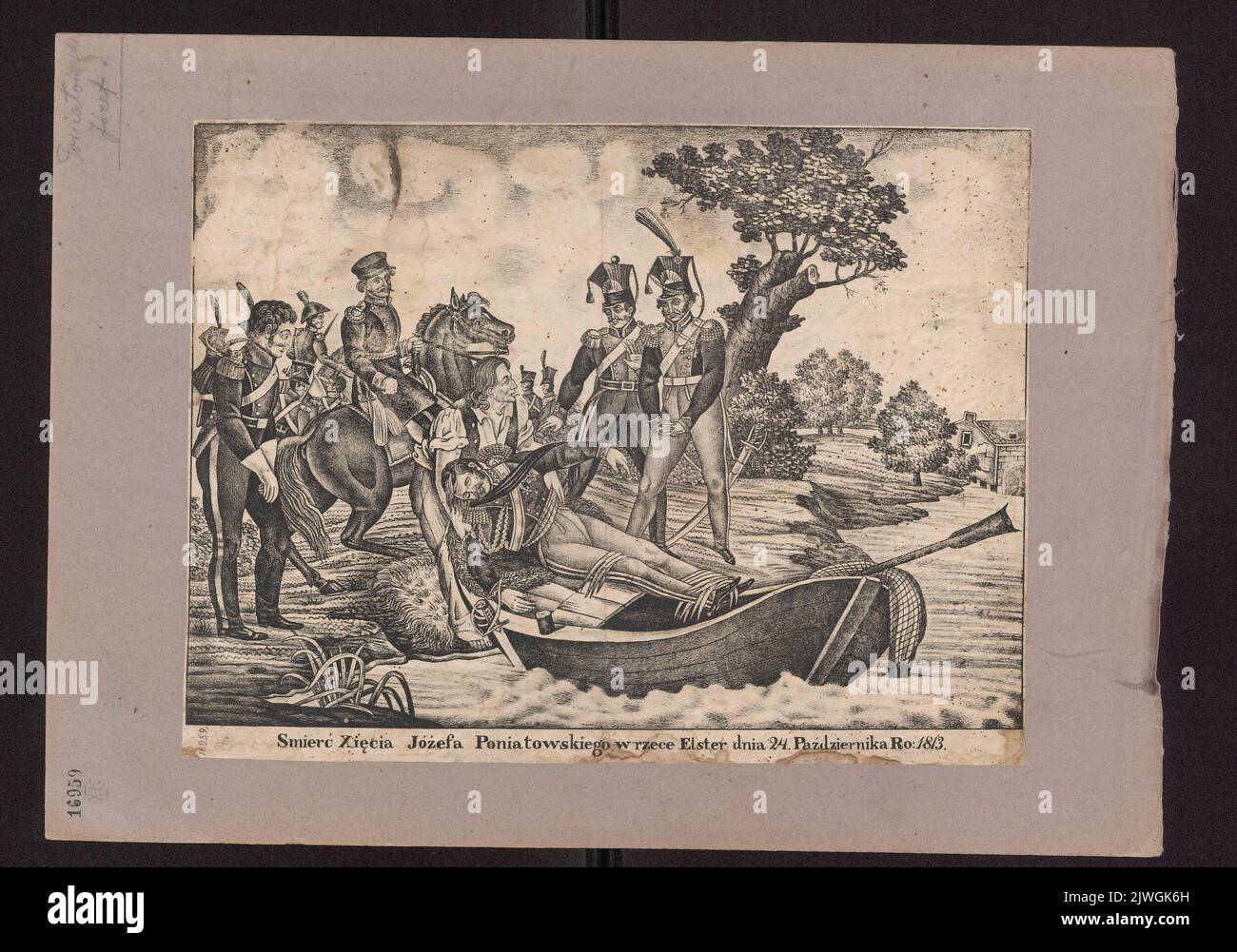 Der Leichnam des Prinzen Józef Poniatowski wurde aus der Elster gefischt Stockfoto
