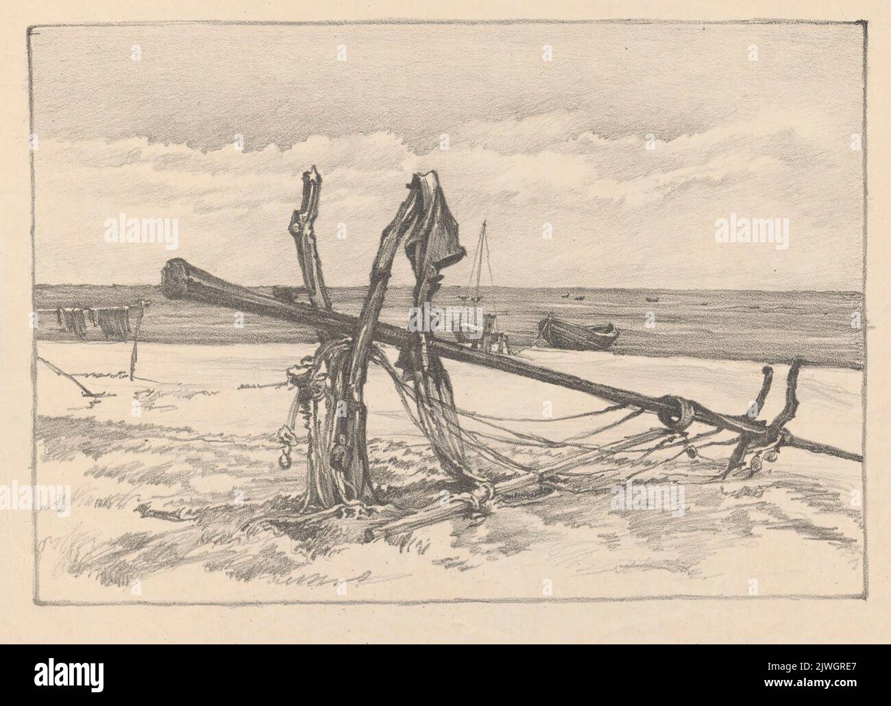 Old Gdynia. Łopieński, Ignacy (1865-1941), Grafiker Stockfoto