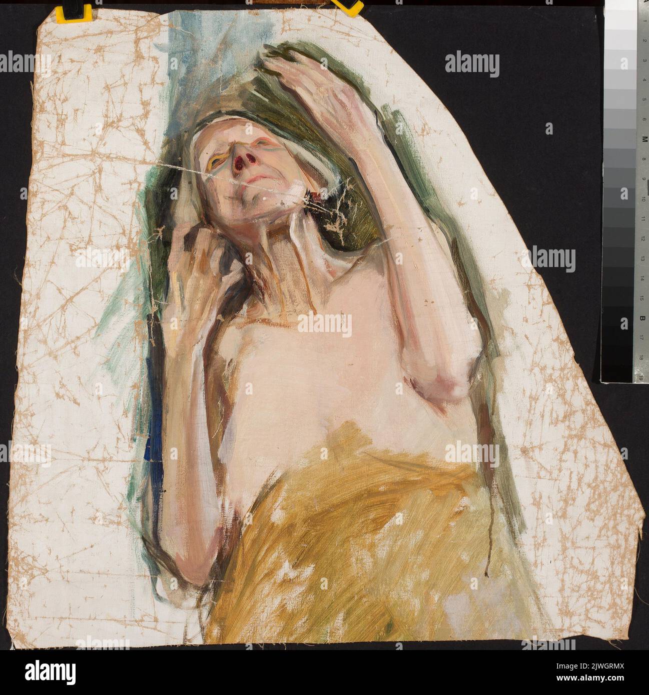 Studium einer alten Frau. Krzyżanowski, Konrad (1872-1922), Maler Stockfoto