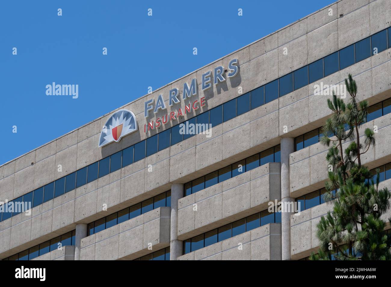 Farmers Insurance Hauptsitz in Woodland Hills, CA, USA. Stockfoto