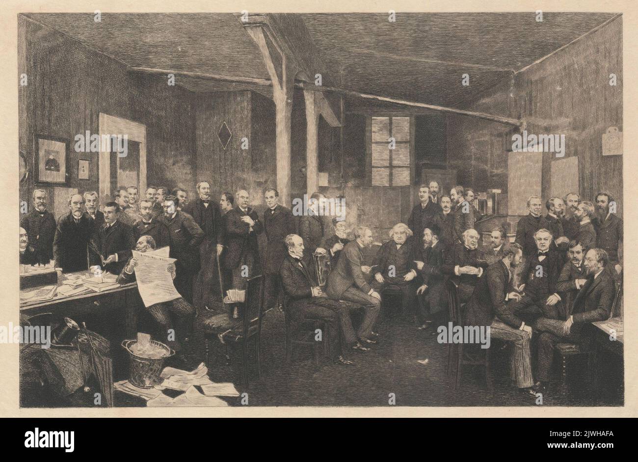 Rédaction du Journal des Débats. Jasiński, Feliks Stanisław (1862-1901), Grafiker, L'Art Revue hebdomadaire illustrée (Paryż, Londyn ; czasopismo ; 1875-1907), Verlag, Clément, Albert (Paryż ; Zakład graficzny, wydawnictwo ; fl. Ca 1860-1900), Werkstatt, Béraud, Jean (1849-1935), Maler Stockfoto