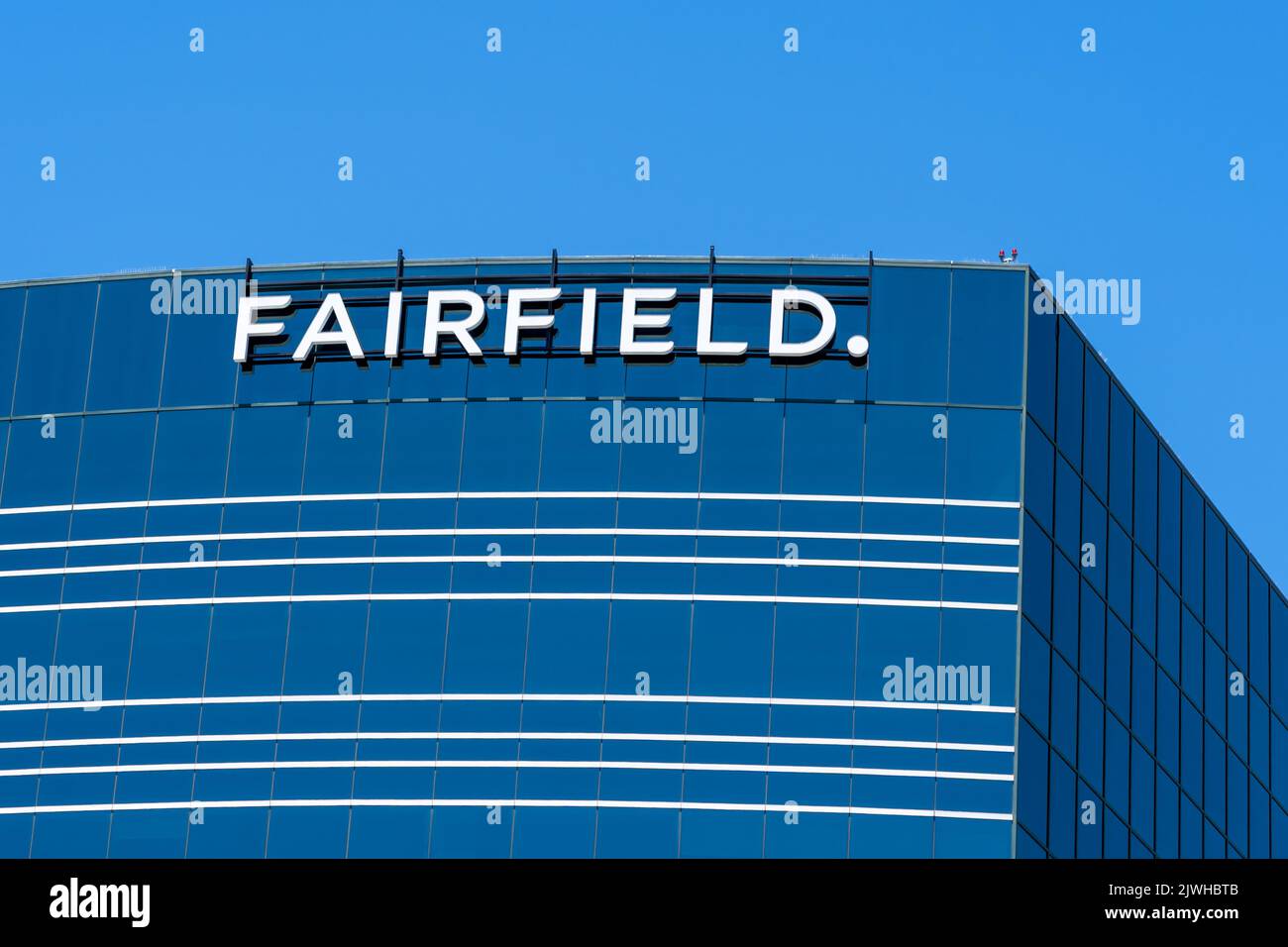 San Diego, CA, USA - 9. Juli 2022: Hauptsitz von Fairfield in San Diego, CA, USA. Stockfoto