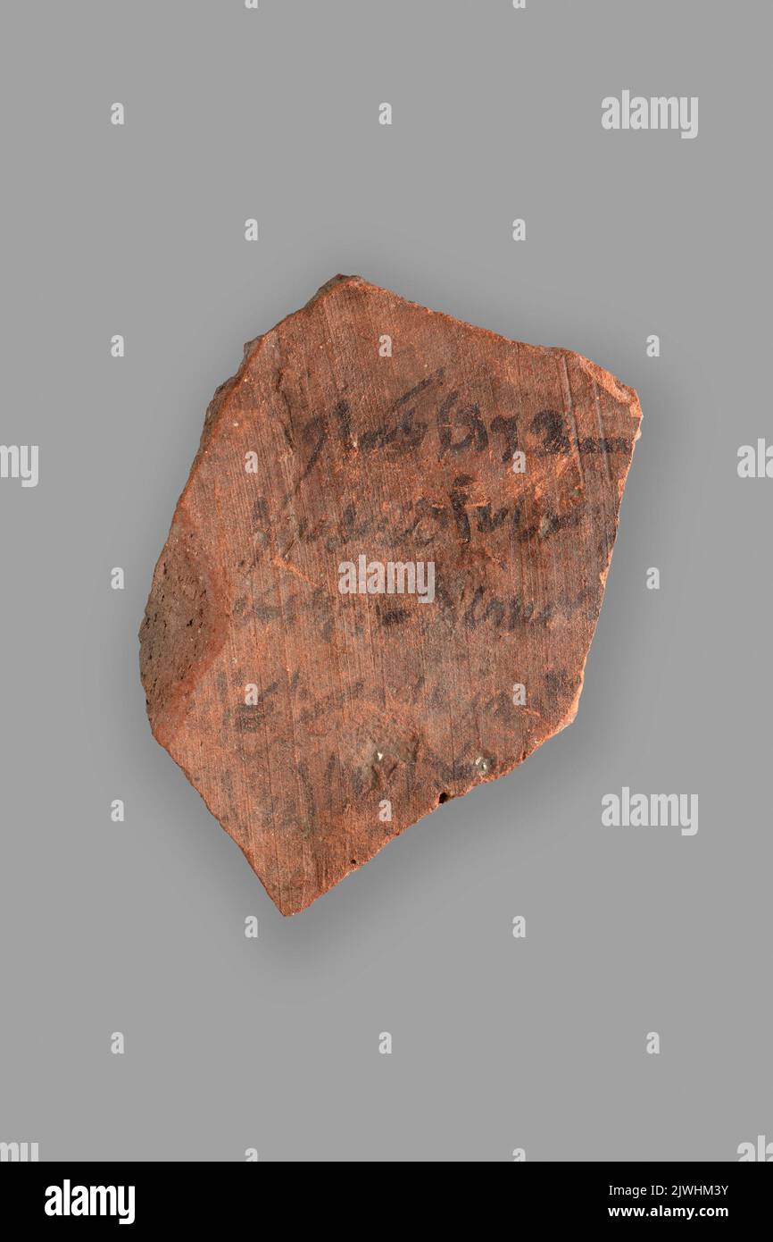 Ostrakon hieratyczny. Unbekannt, Autor Stockfoto
