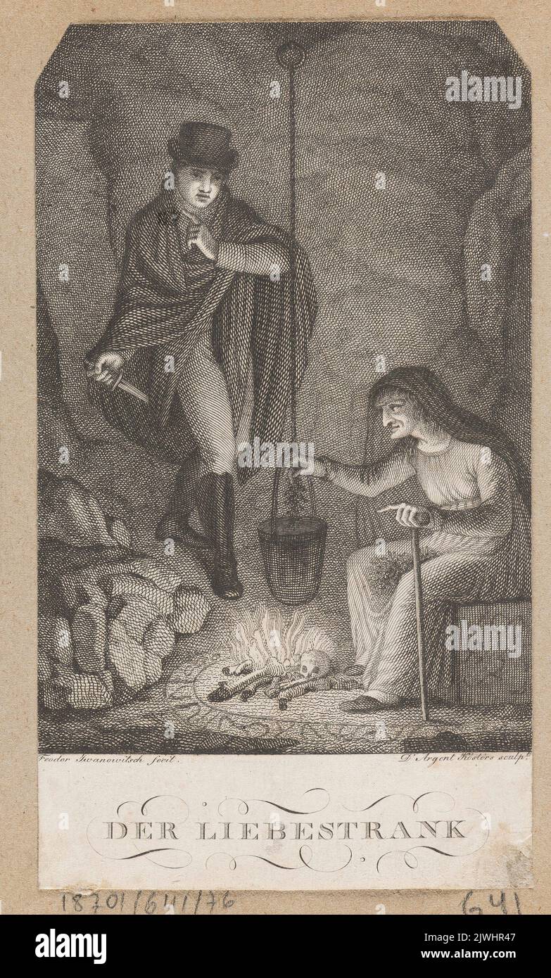 Das Getränk der Liebe. Köslörs, d'Argent (fl. Ca 1800-1830), Grafiker, Iwanowitsch, Teodor (? ; Fl. Ca 1800-1830), Zeichner, Karikaturist Stockfoto