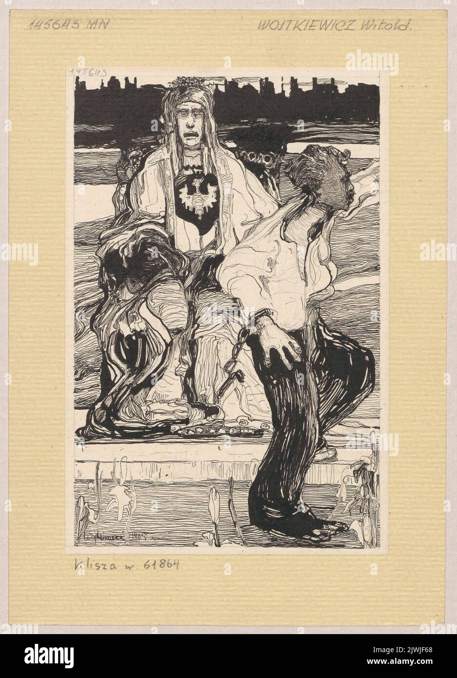 Gebrochene Ketten. Wojtkiewicz, Witold (1879-1909), Zeichner, Karikaturist Stockfoto