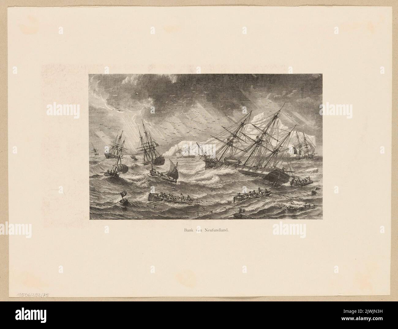 Angeln in Neufundland (Illustration aus: Alexander von Hübner, ein Spaziergang um die Welt). Unbekannt, Grafiker Stockfoto