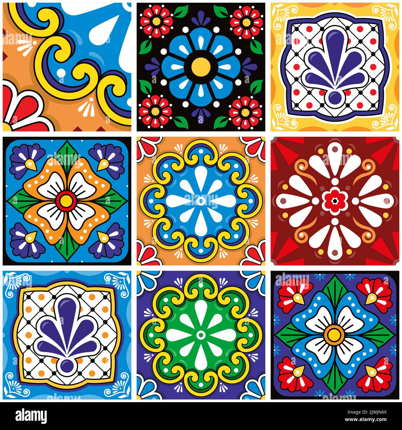 Papel Picado Vektor-Vorlage Party-Design mit leerem Platz für Text, Hintergrund inspiriert von traditionellen Fiesta Ausschneiden Dekorationen aus Mexiko mit fl Stock Vektor