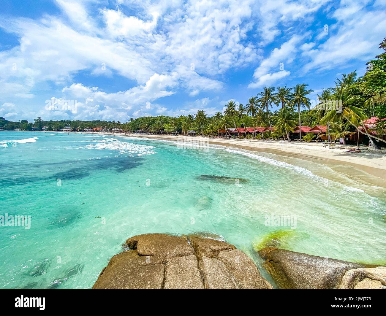 Haad Rin Strand oder hat Rin in Ko Pha Ngan, Thailand Stockfoto