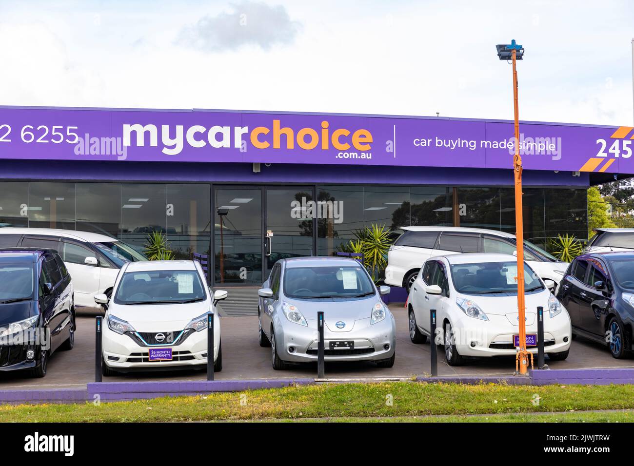 Sydney, Australien Autohaus in Chullora Verkauf von gebrauchten und gebrauchten Autos Fahrzeuge, NSW, Australien Stockfoto