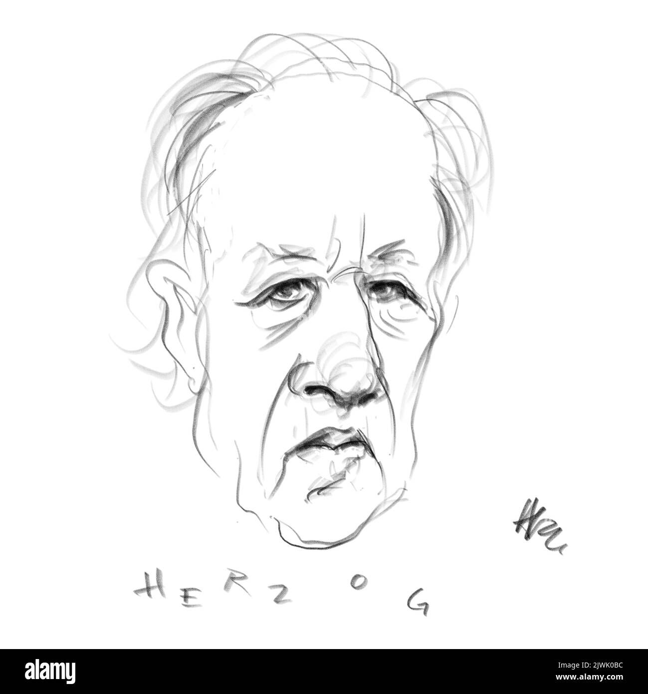 Porträt von Werner Herzog Stockfoto