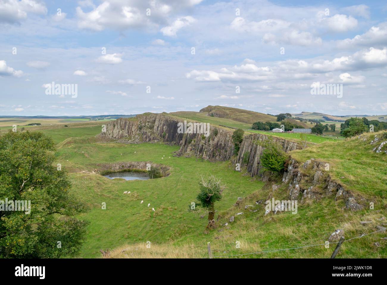 Walltown Crags Stockfoto