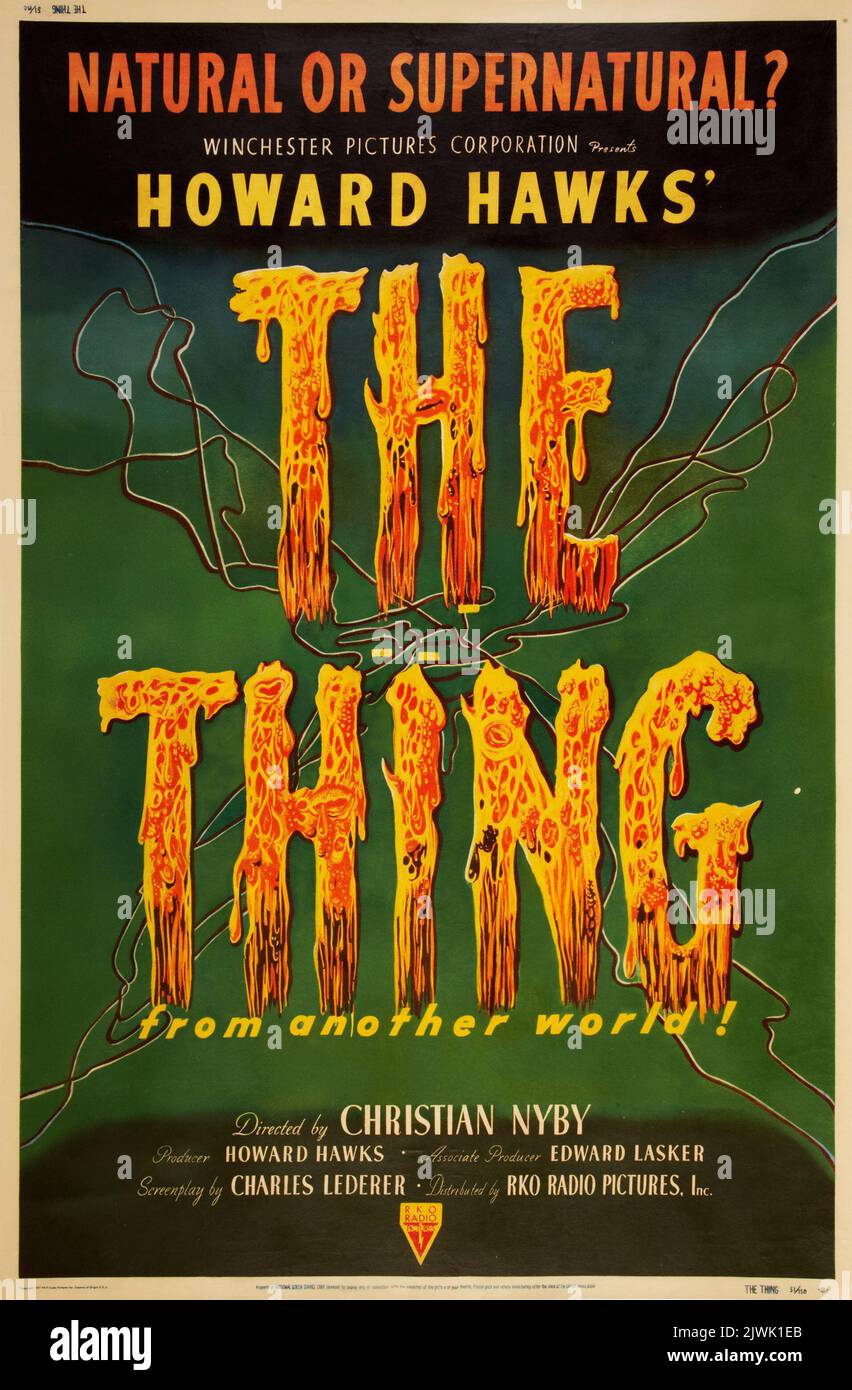 The Thing from Another World (RKO, 1951). Vintage-Filmposter Stockfoto