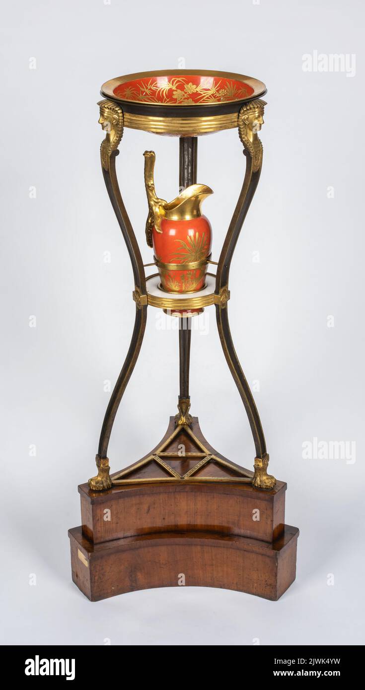 Waschtisch (athénienne). Unbekannt, Möbelfabrik, Königliche Porzellan Manufaktur - KPM (Berlin ; 1763-1918), Fabrik Stockfoto