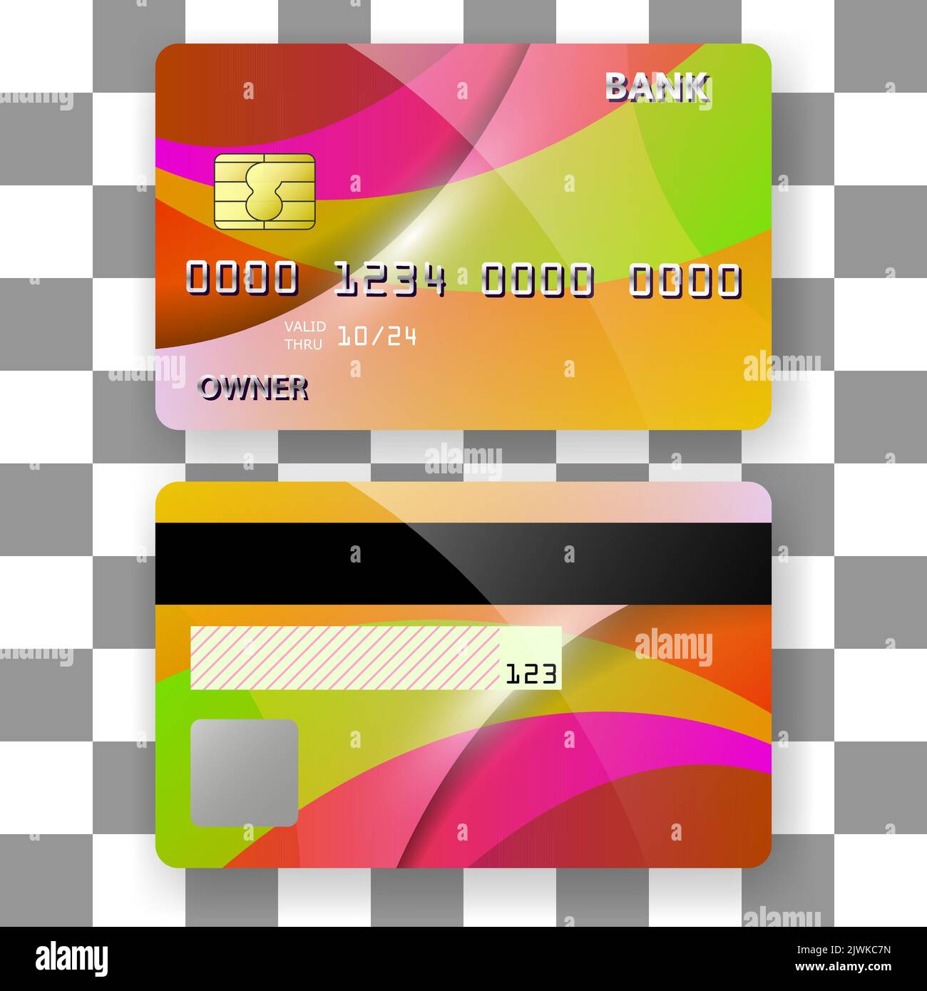 Bankkarte Vorlage Hintergrund rosa Streifen elegantes Design Kunst. Vorlage für Poster, Broschüre, Hintergründe Abdeckung etc Stock Vektor