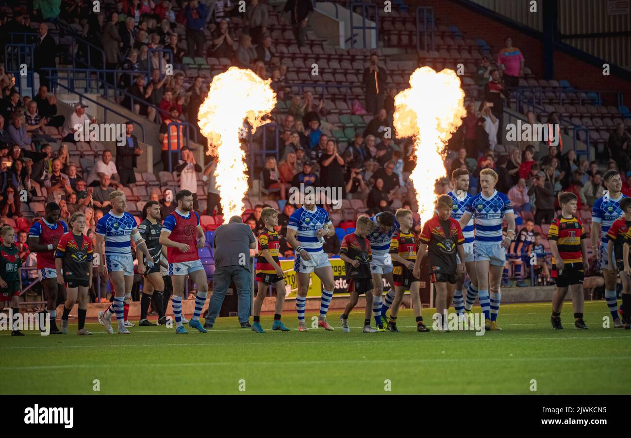 DCBL Stadium, Widnes, England. 5.. September 2022. Betfred Championship, Widnes Vikings gegen Halifax Panthers Stockfoto