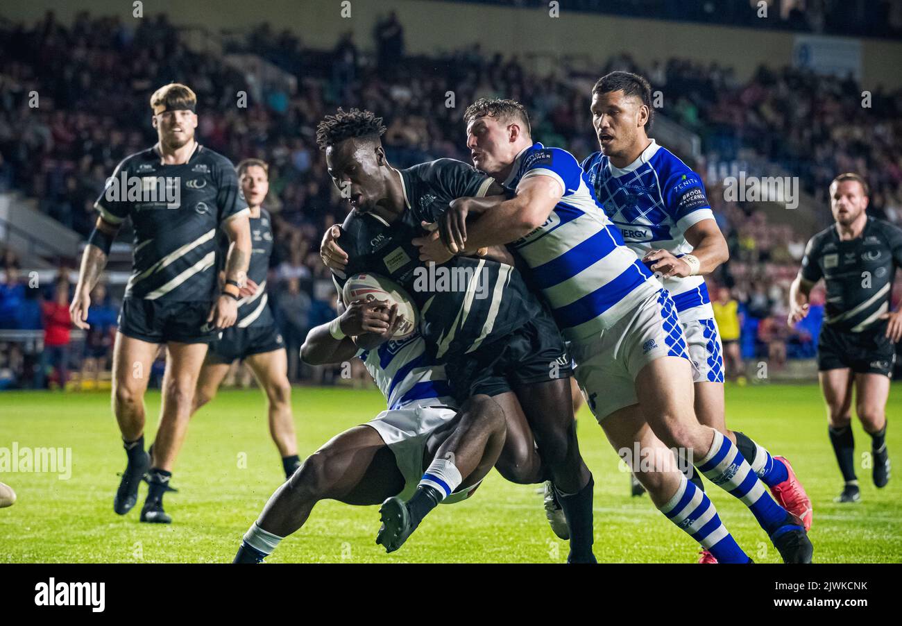 DCBL Stadium, Widnes, England. 5.. September 2022. Betfred Championship, Widnes Vikings gegen Halifax Panthers Stockfoto