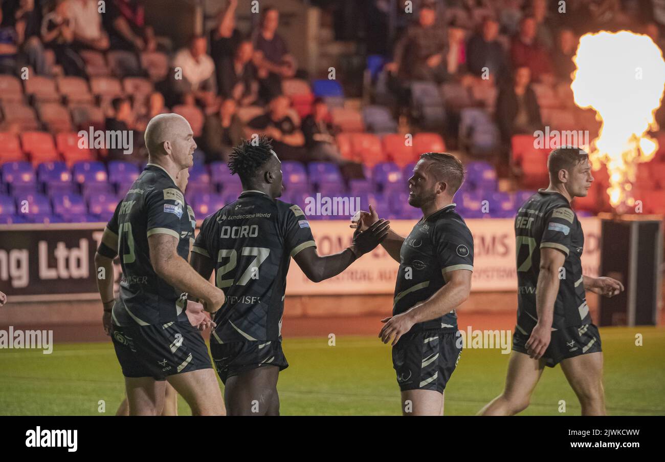 DCBL Stadium, Widnes, England. 5.. September 2022. Betfred Championship, Widnes Vikings gegen Halifax Panthers Stockfoto