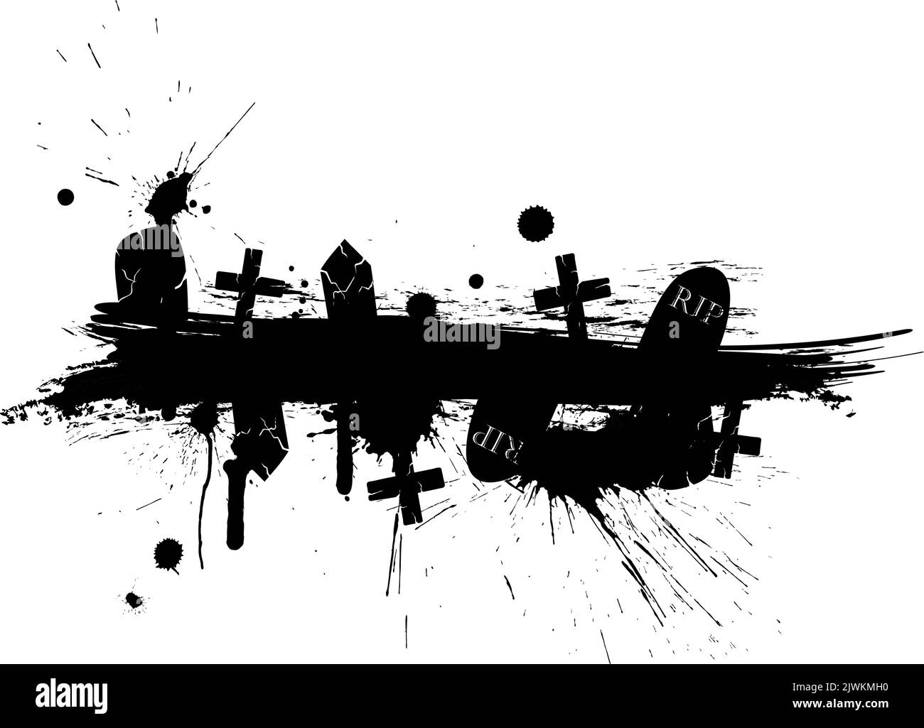 Happy Halloween-Thema-Grußkarte. Vektor-Illustration. Stock Vektor