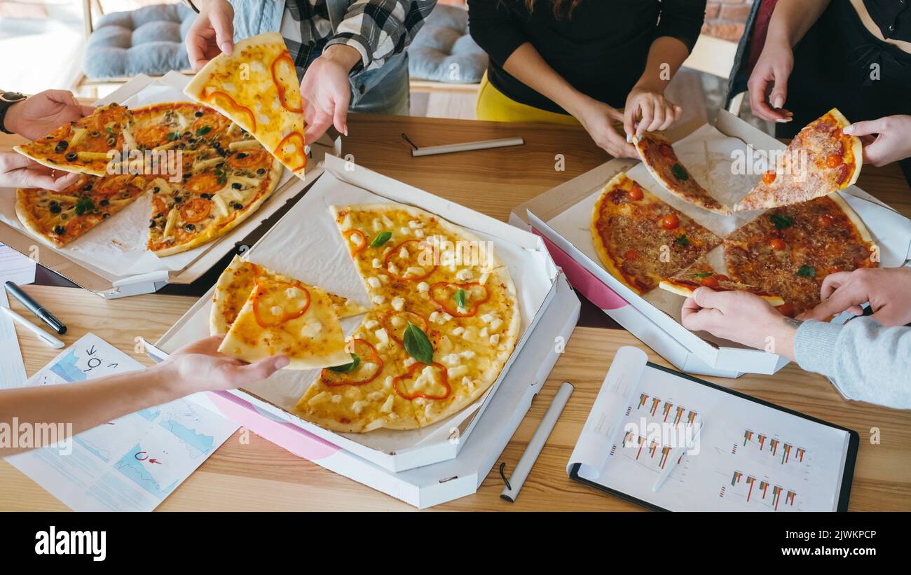 millennials Business Lunch Break Teamarbeit Stockfoto
