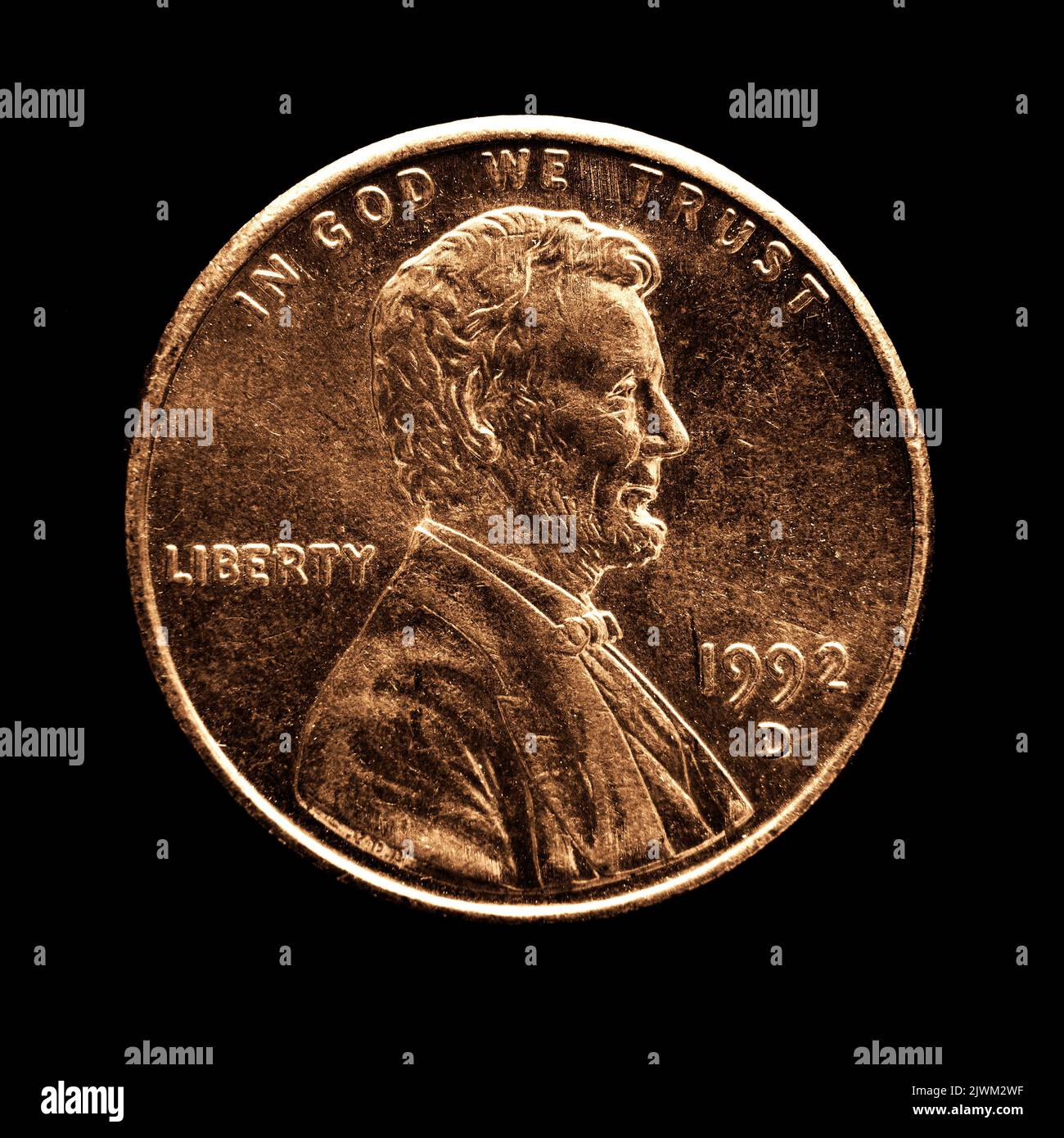 USA US-Münzen Silber Detail Textur, die Reichtum und Ersparnisse mit Inschrift in God We Trust Stockfoto