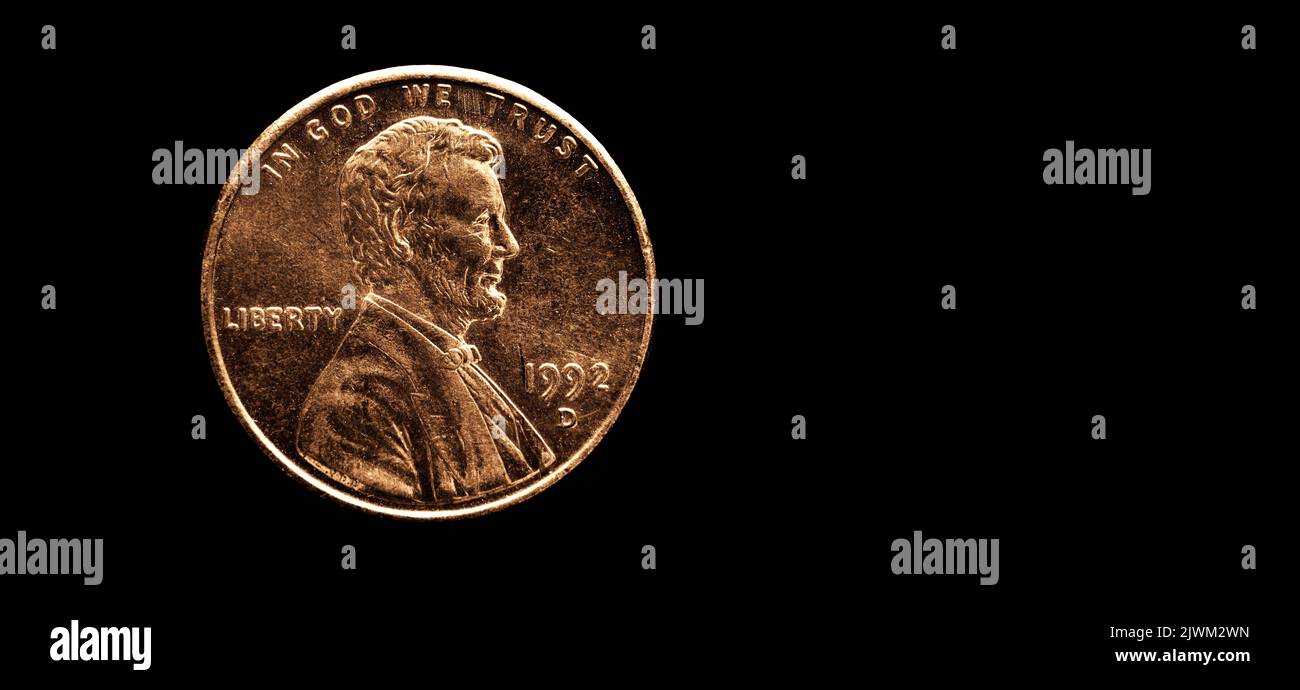 USA US-Münzen Silber Detail Textur, die Reichtum und Ersparnisse mit Inschrift in God We Trust Stockfoto