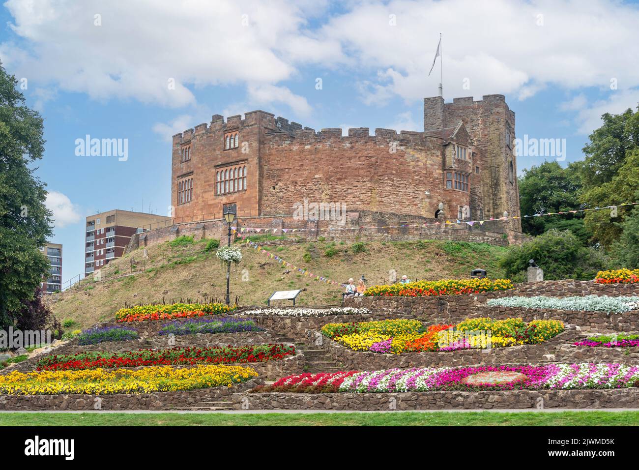 Tamworth Castle, Tamworth Castle Grounds, Holloway, Tamworth, Staffordshire, England, Vereinigtes Königreich Stockfoto