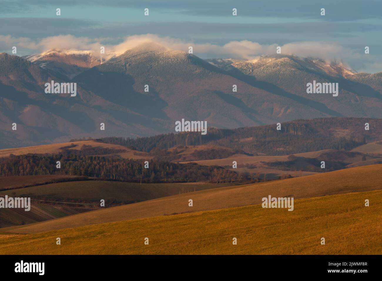 Blick auf den Nationalpark Mala Fatra in Turiec, Slowakei. Stockfoto