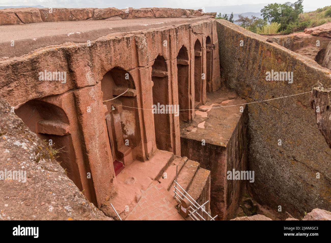 Bet Gabriel-Rufael (Haus der Engel Gabriel und Raphael) Rock-gehauen Kirche in Lalibela, Äthiopien Stockfoto