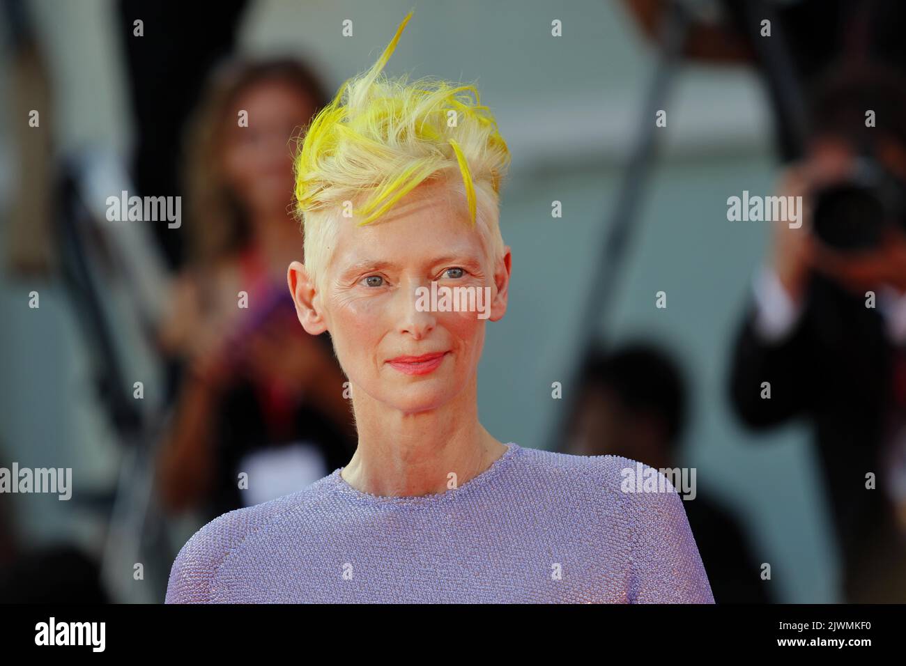Italien, Lido di Venezia, 06. September 2022 2022 : Tilda Swinton nimmt am 06. September 79. in Venedig, Italien, am roten Teppich der „Ewigen Tochter“ Teil. Foto © Ottavia Da Re/Sintesi/Alamy Live News Stockfoto