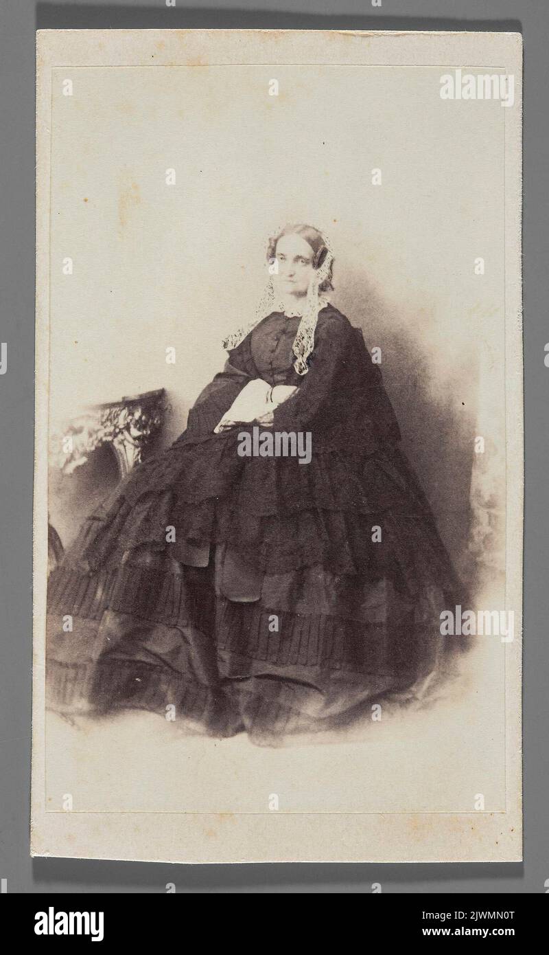 Porträt von Otylia Grocholska, geboren Poniatowska (1800-1865). Wigand, Ottilie (1828- 1901), Fotostudio Stockfoto