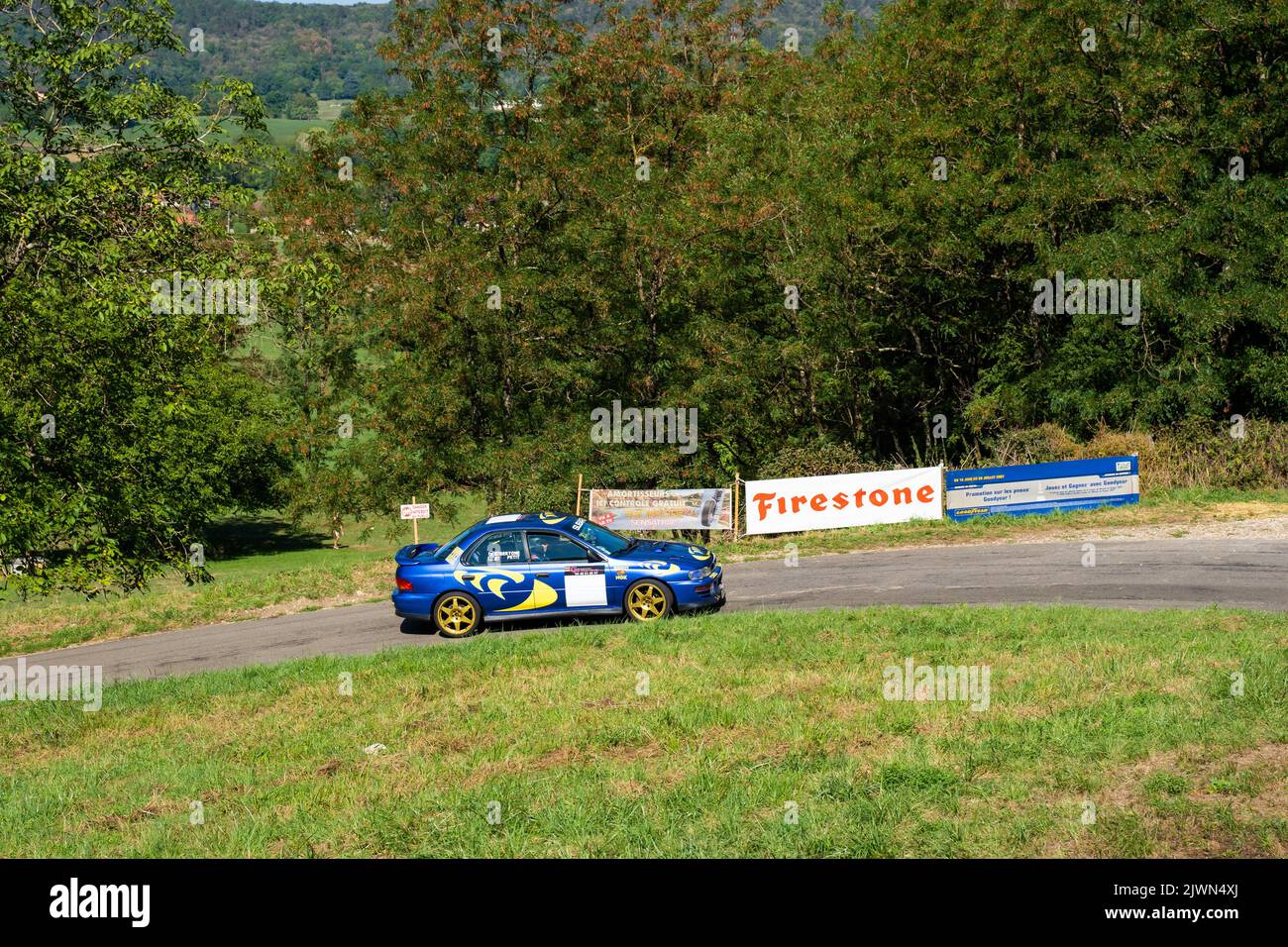 Villereversure, Ain, Frankreich, 4. September 2022. 16. historische Steigung von Villereversure (16ième Montée Historique de Villereversure). Oldtimer Stockfoto