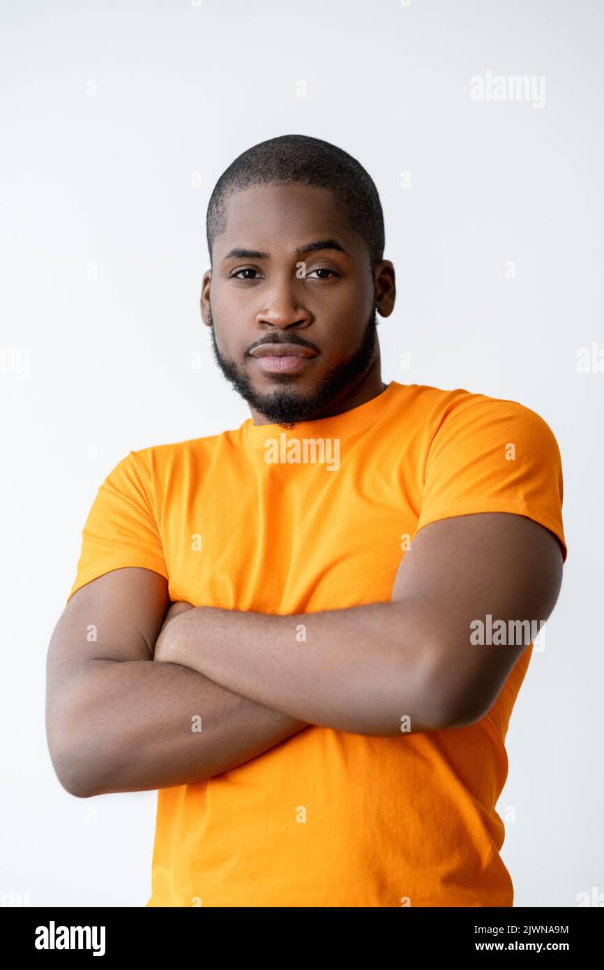 afrikanischer Mann Porträt schwarz lebt Angelegenheit zuversichtlich Stockfoto