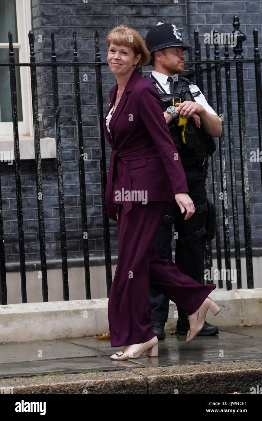 Wendy Morton kommt zu einem Treffen mit der neuen Premierministerin Liz Truss in der Downing Street, London. Bilddatum: Dienstag, 6. September 2022. Stockfoto