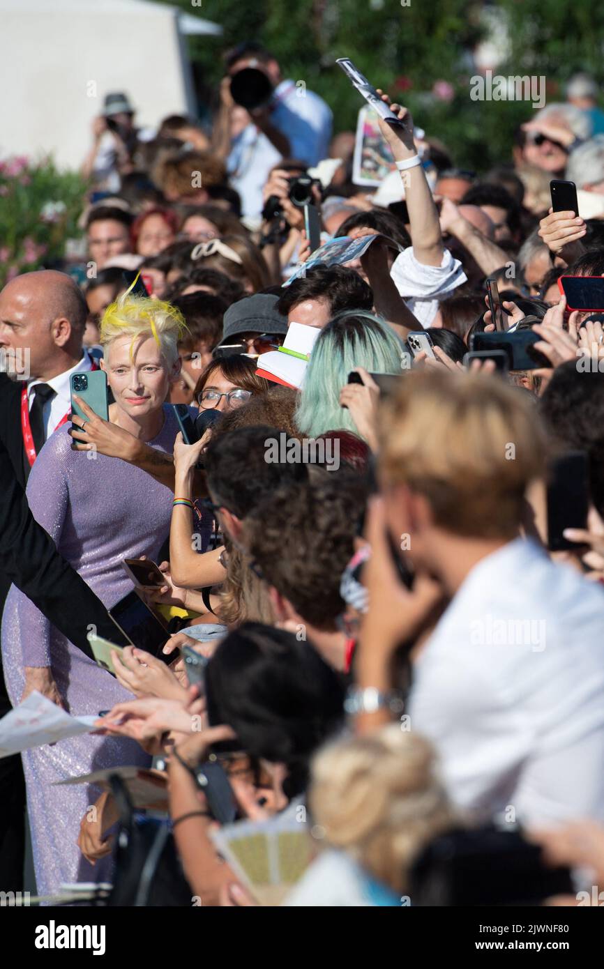 Tilda Swinton bei der Eternal Daughter Premiere und der On the Fringe Premiere während der Internationalen Filmfestspiele Venedig 79. (Mostra) in Venedig, Italien am 06. September 2022. Foto von Aurore Marechal/ABACAPRESS.COM Stockfoto