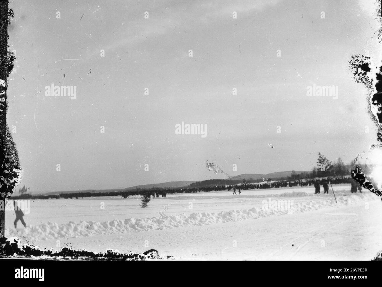 Auf dem Eis. på isen. Stockfoto