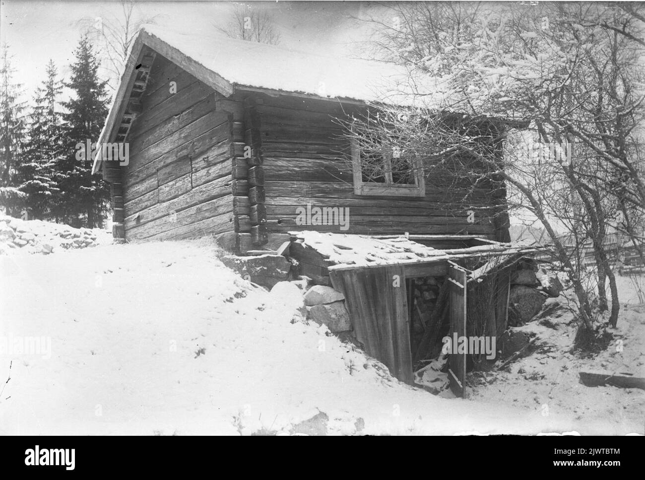 Alter Keller, Stenshyttan Gammal källarbod, Stenshyttan Stockfoto