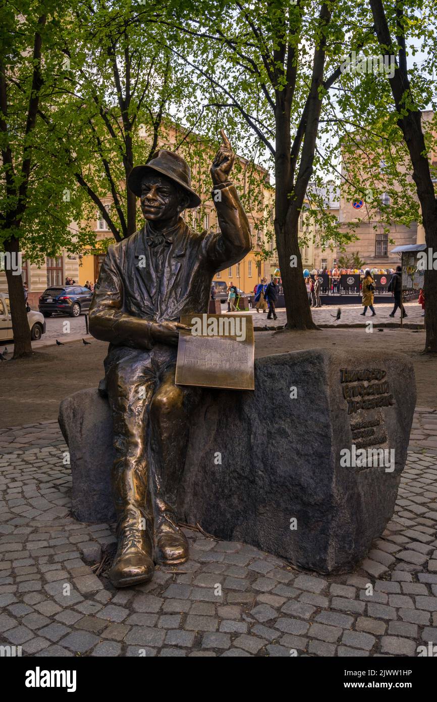 Nikifor-Denkmal in Lviv, Ukraine Stockfoto